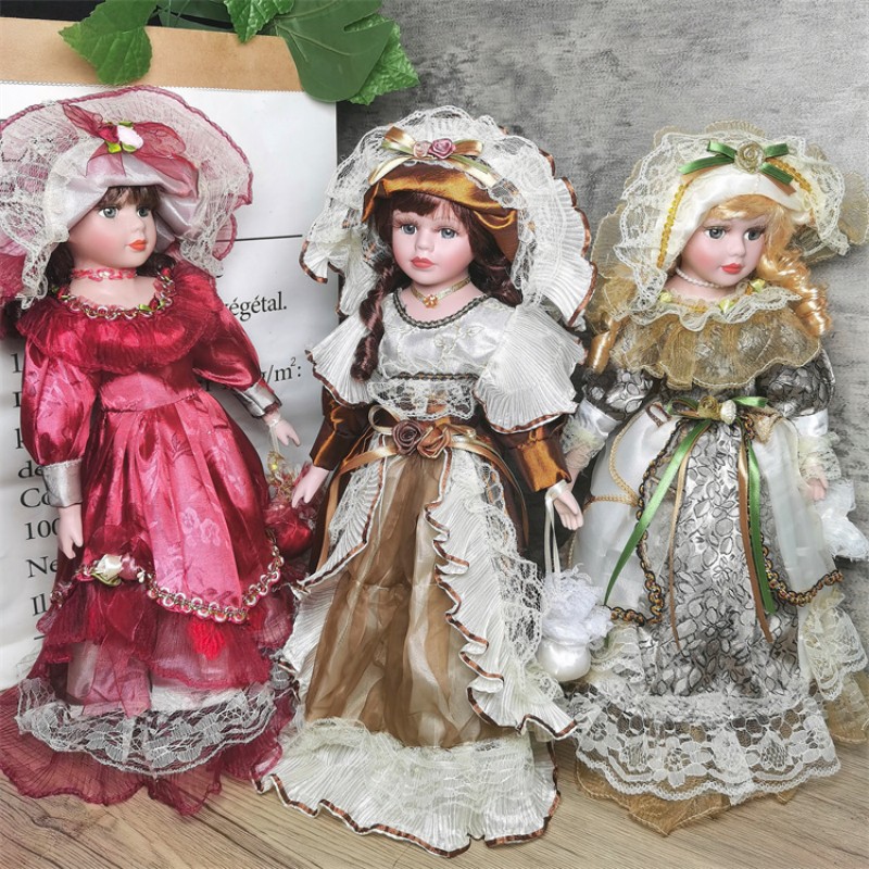 Ethnic Fashion House - 41cm rosyjska ceramiczna lalka zabawka dom