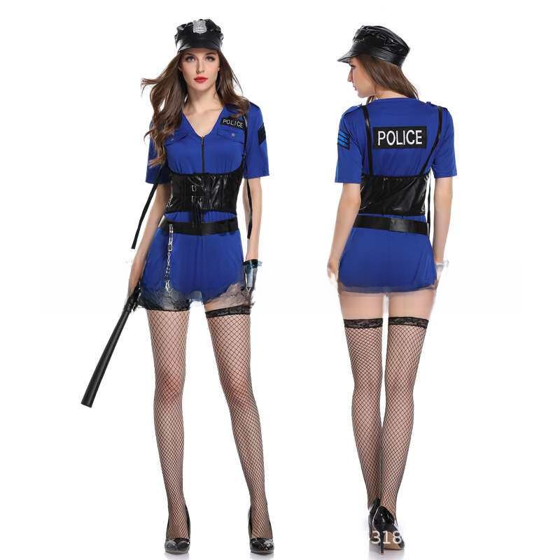 Ethnic Wear Fashion Brand - Strój Policjantki na Halloween, uwodzicielski makijaż,