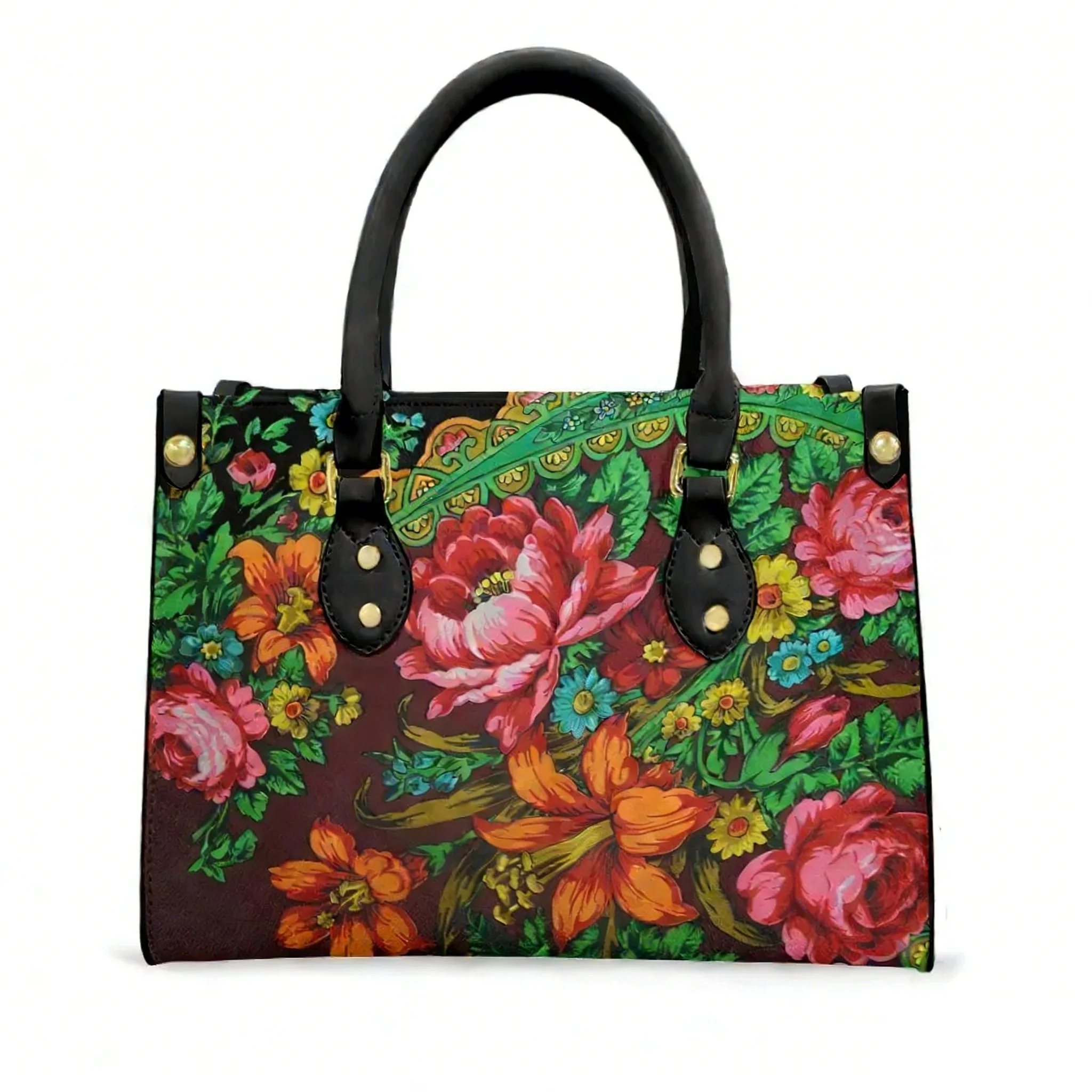 Ethnic Fashion Images - Modna torba typu tote z etnicznymi