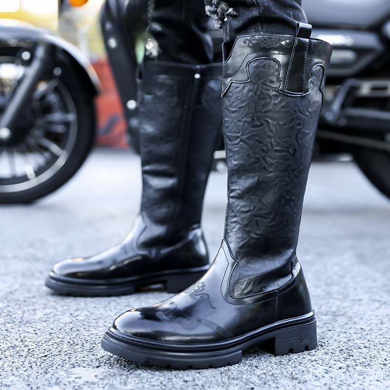 Ethnic Fashion In - Męskie buty do połowy łydki, wysokiej