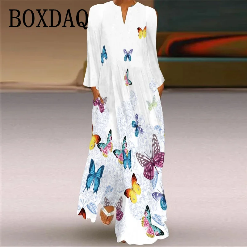 Ethnic Fashion Wear - Damska Sukienka Maxi Wiosna Jesień 2025