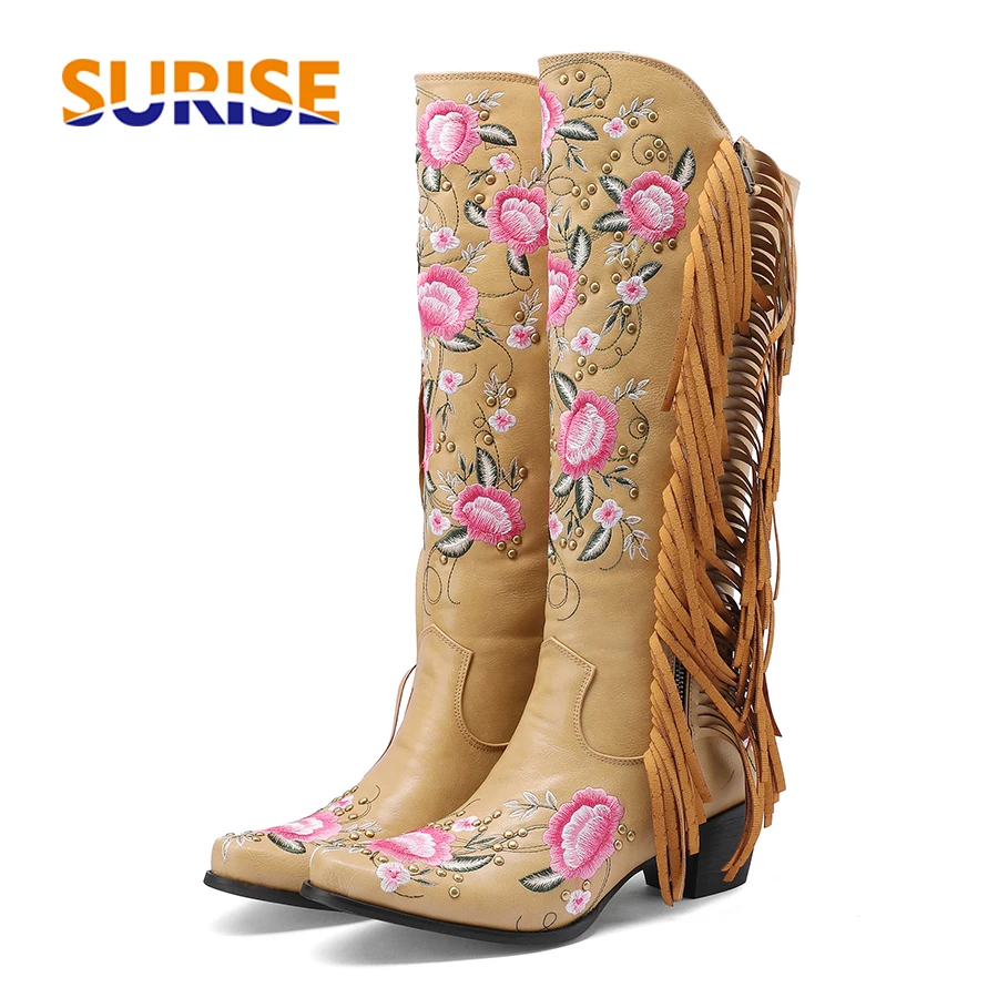 Ethnic Fashion In - Moda Haft Kwiat Zachodnie buty do