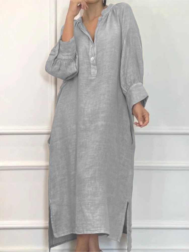 Modne bawełniane lniane sukien – Ethnic Fashion Wear recenzja i cena