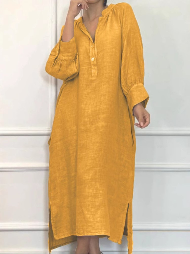 Modne bawełniane lniane sukien – Ethnic Fashion Wear recenzja i cena