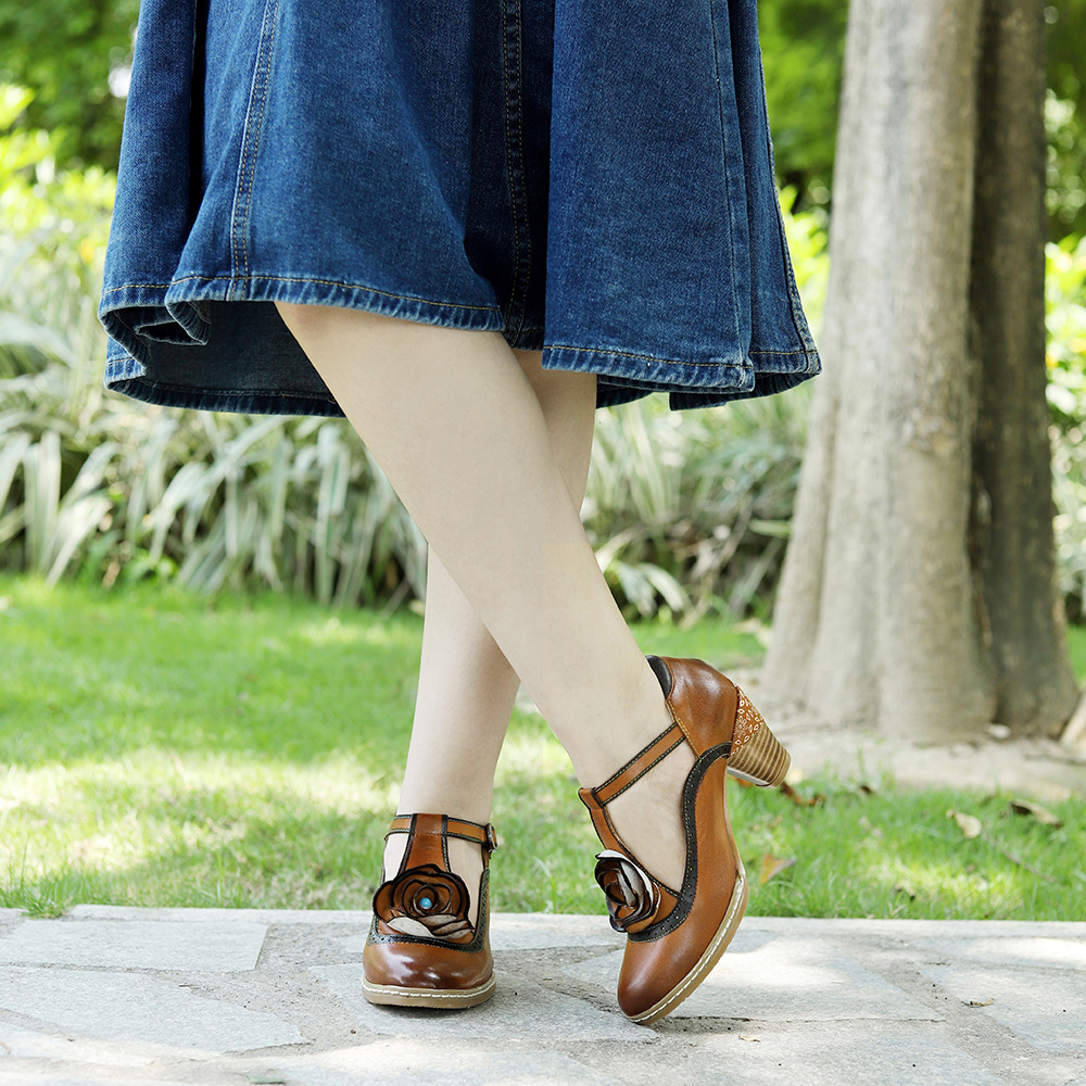 5cm Skórzane buty damskie z ow – Women'S Ethnic Fashion Brands recenzja i cena