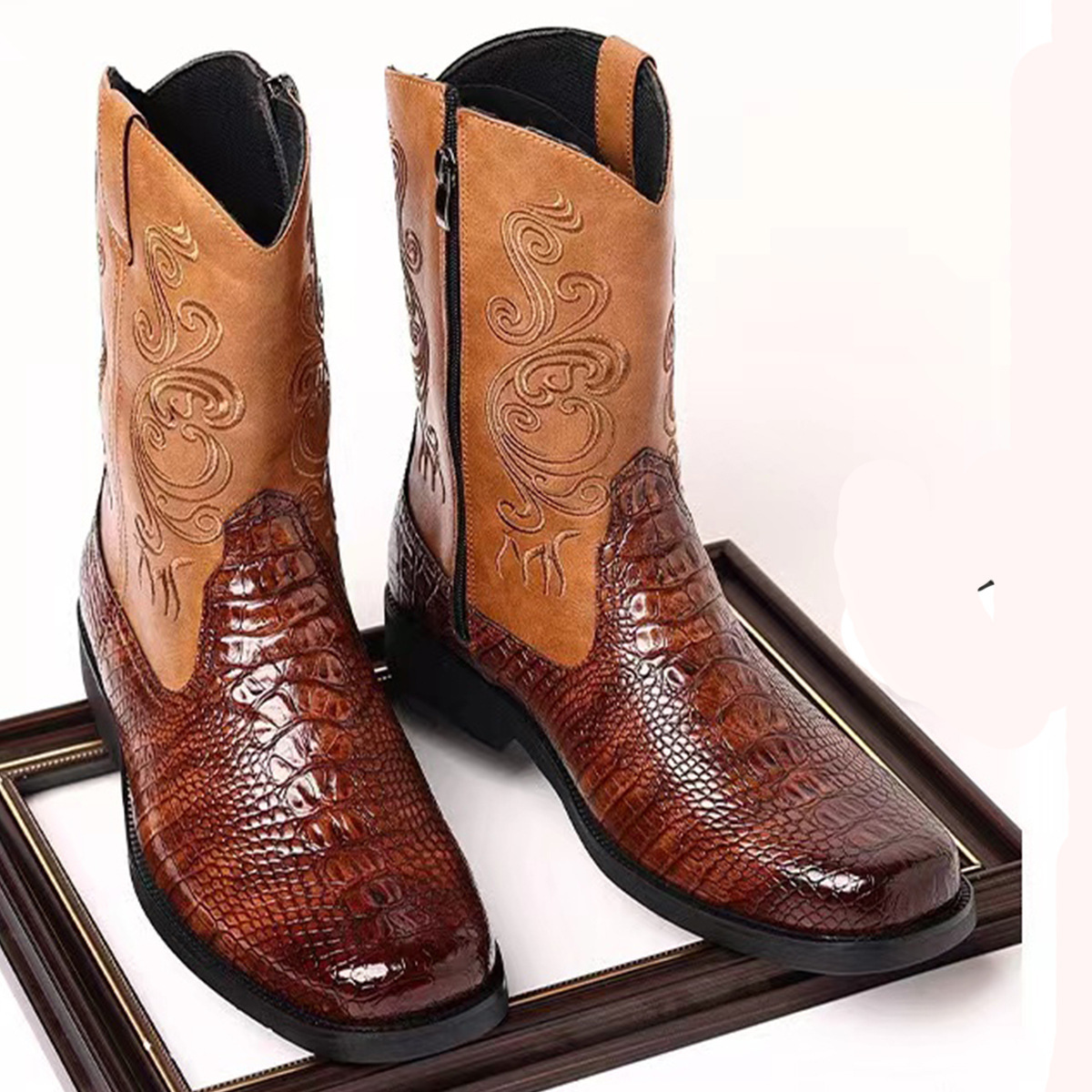 Modne, tłoczone męskie buty ko – Ethnic Fashion In recenzja i cena